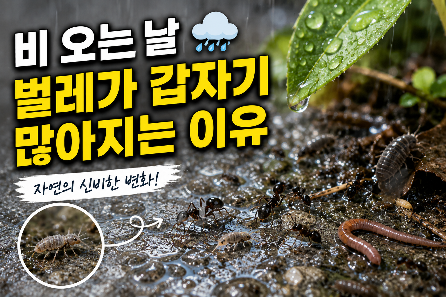 비오는 날 벌레가 많아지는 이유