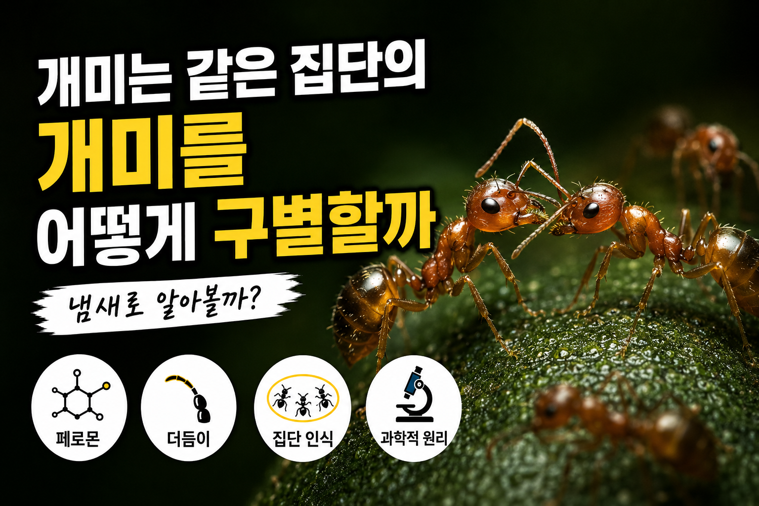 개미는 같은집단의 개미를 어떻게 구분할까