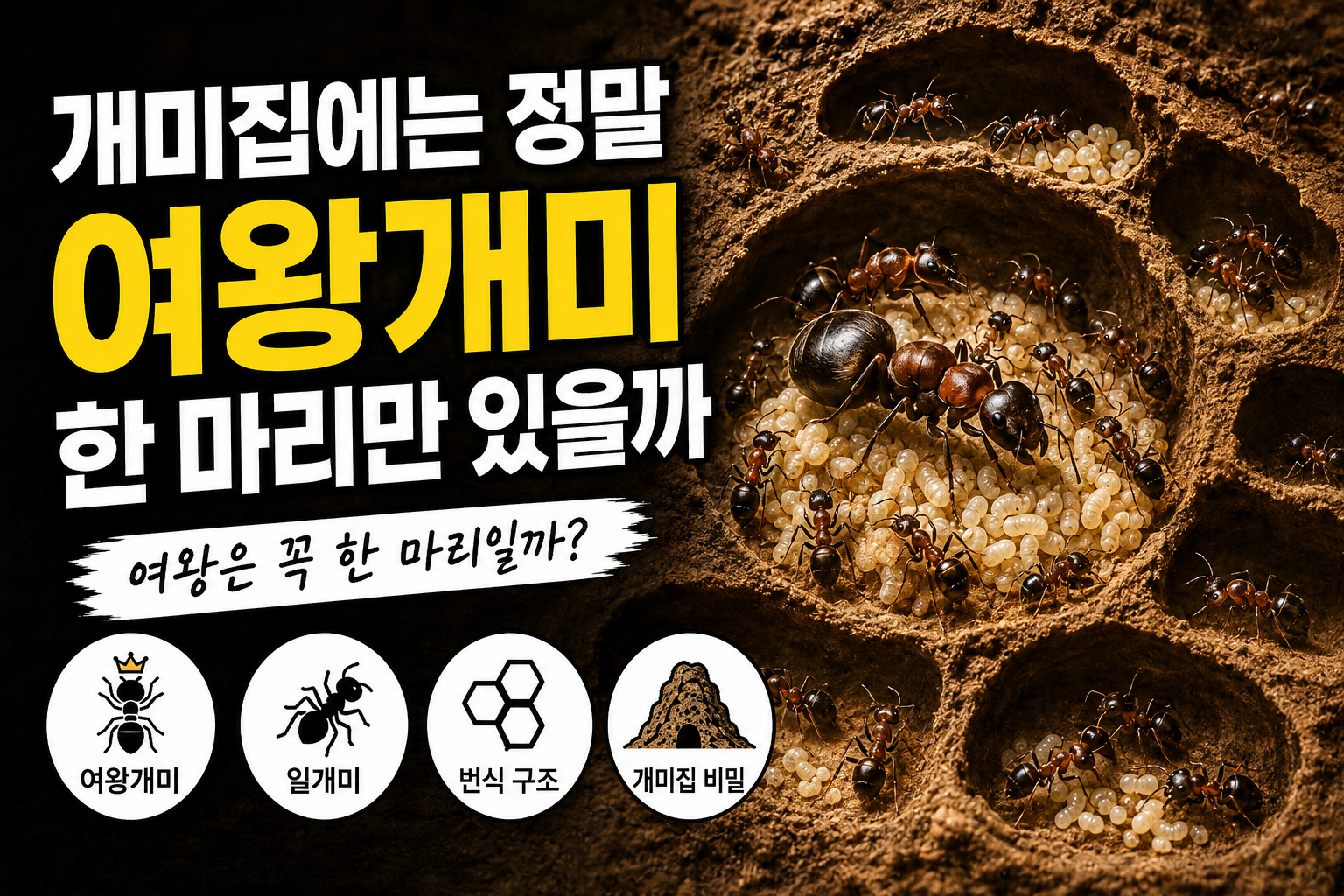 개미집에는 정말 여왕개미 한마리만 있을까