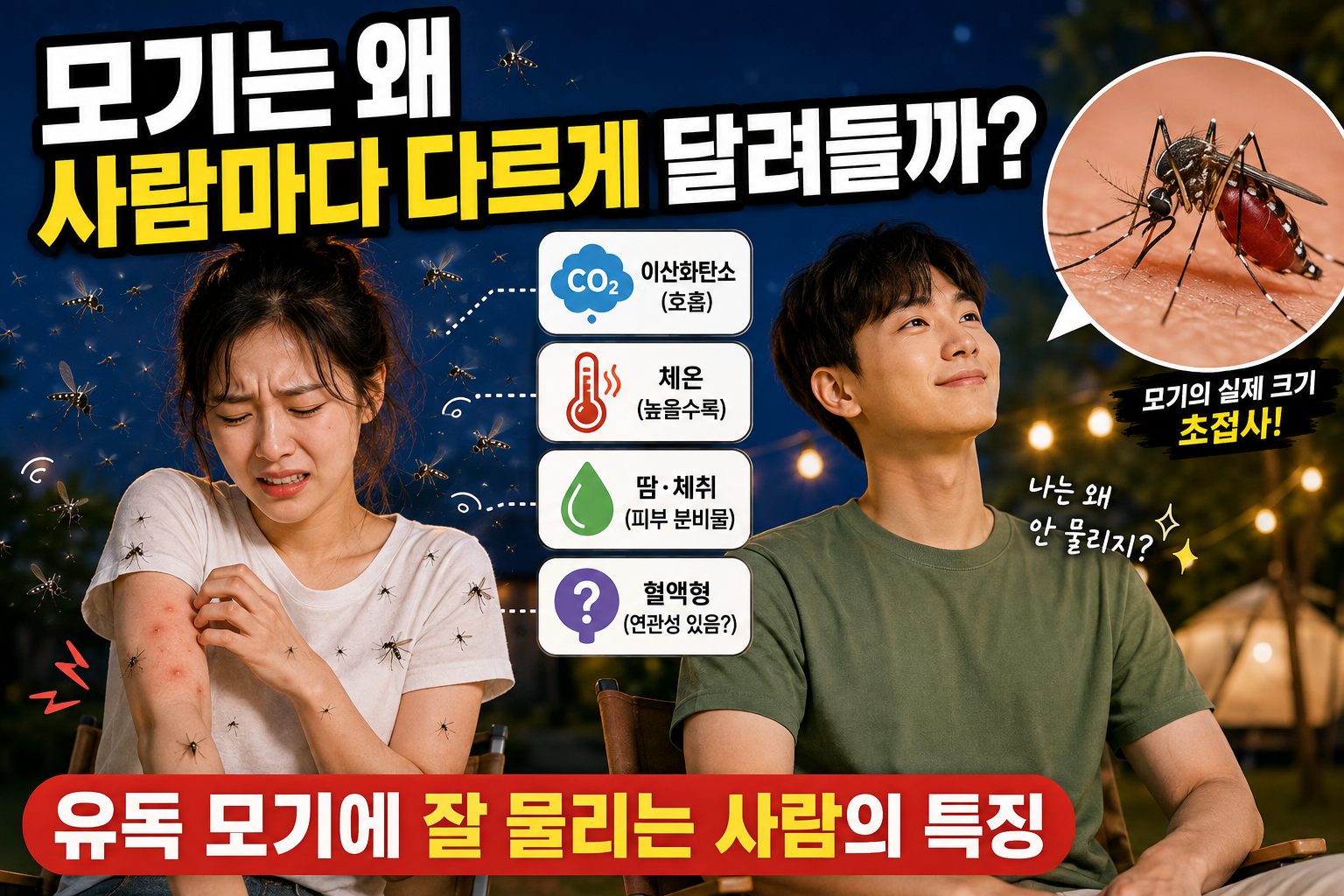 모기는 왜 사람마다 다르게 달려들까